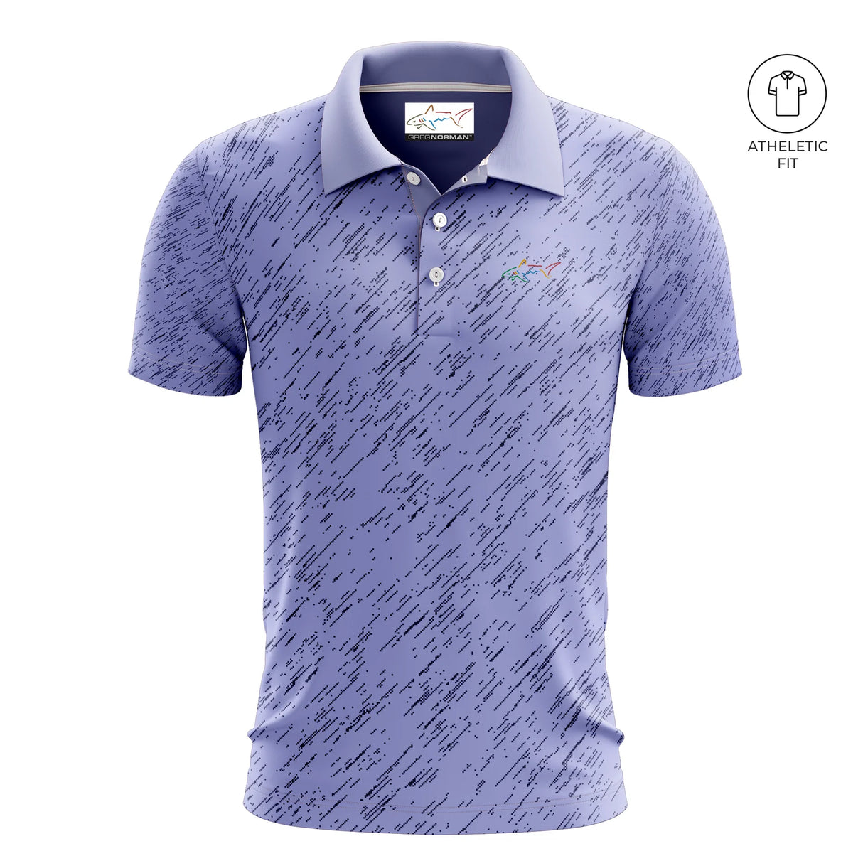 Men's Azure Dash Golf Athletic Fit Golf Polo