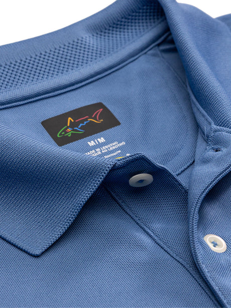 Classic Pique Shark Polo - Riverside Blue