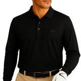 Long Sleeve Solid Pique Golf Polo