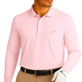 Long Sleeve Solid Pique Golf Polo