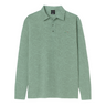 Men's Desert Palm Printed Full Sleeve Golf Polo - Light Green
