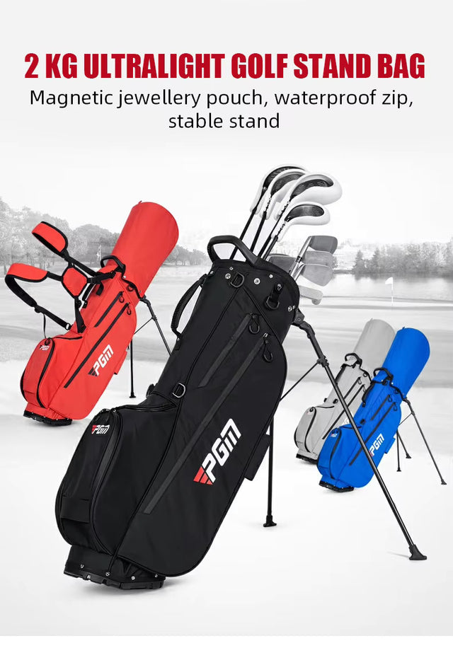 Men's PGM Lightweight Waterproof Golf Stand Bag - Black