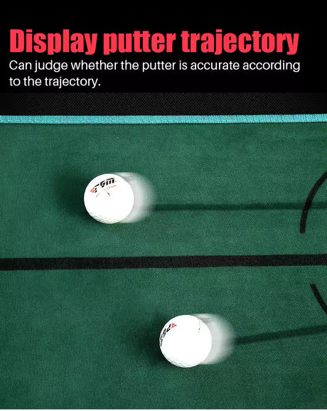 Indoor Golf Trainer Wooden Putting Velvet Mat