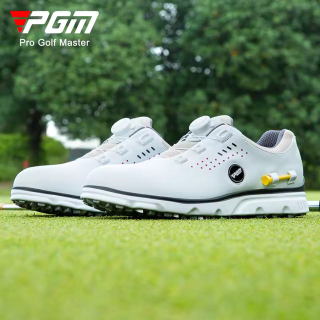 Men's Golf Marker With Tee Holder Auto Lacing  Waterproof Golf Shoes