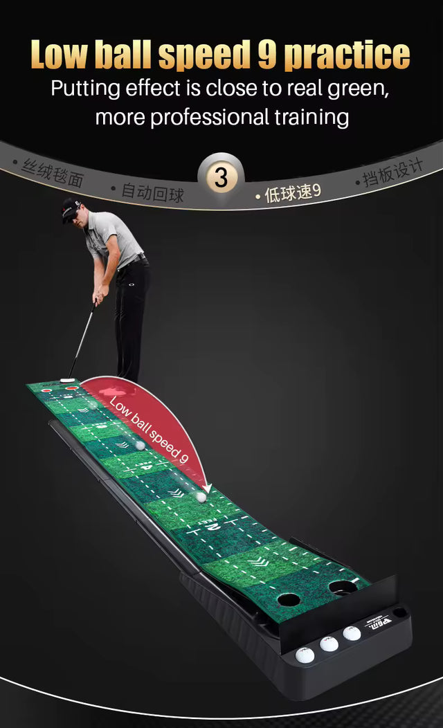 Professional Auto-Return Golf Putting Mat – Indoor/Outdoor Training Green