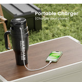 HandFan Upgraded 40 OZ Stainless Steel Vacuum Insulated Tumbler with Lid and Straw for Water, Iced Tea or Coffee