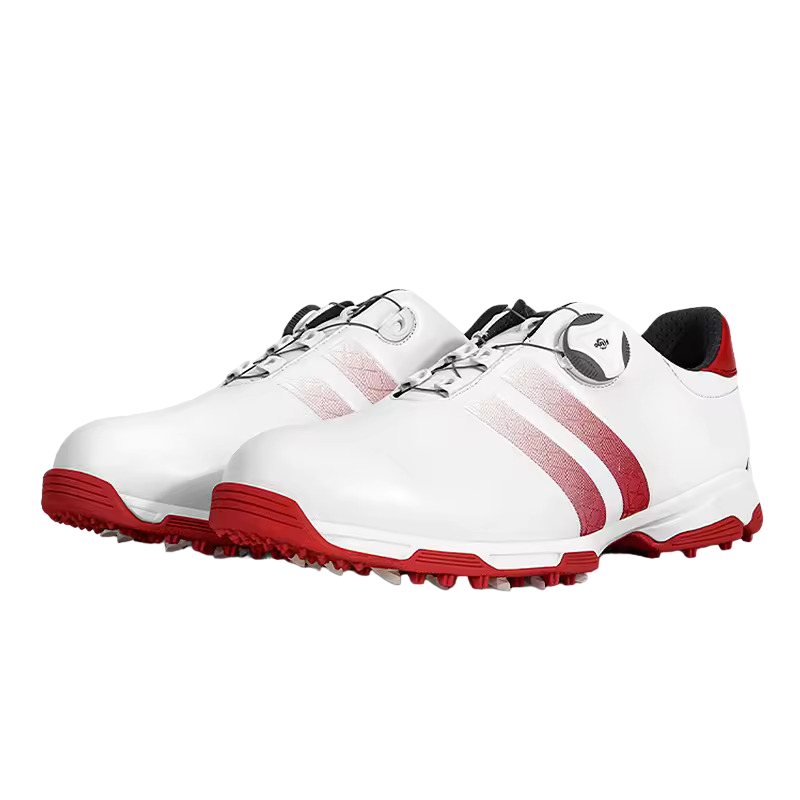 Men's Golf  Anti Slip Waterproof Golf Shoes - White/Red