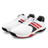 Men's Golf Soft Sole Waterproof Golf Shoes - Red