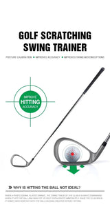 GOLFBAIJIA Stainless Steel Golf Swing Training Club – Golf Swing Trainer with Flexible Shaft, Tempo & Swing Plane Training Aid for Beginners