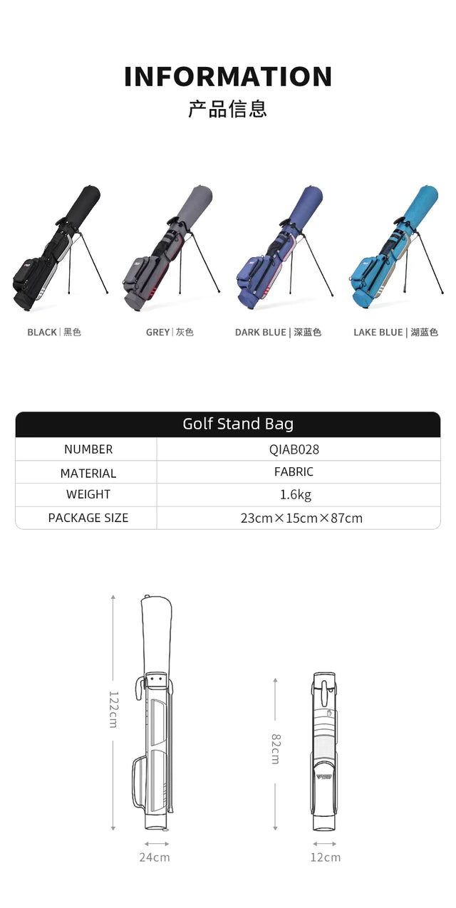Ultralight Waterproof Sunday/Range Golf Bag with Stand