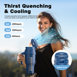 HandFan Upgraded 40 OZ Stainless Steel Vacuum Insulated Tumbler with Lid and Straw for Water, Iced Tea or Coffee