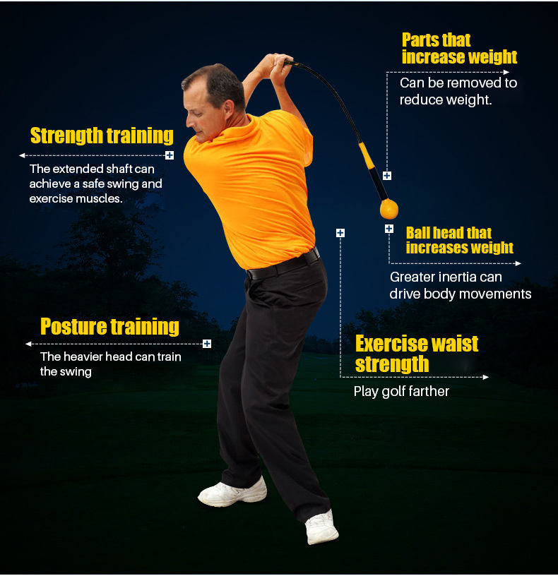 Golf Swing Trainer (Soft Long Swing Bar)