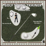 GOLFBAIJIA Stainless Steel Golf Swing Training Club – Golf Swing Trainer with Flexible Shaft, Tempo & Swing Plane Training Aid for Beginners