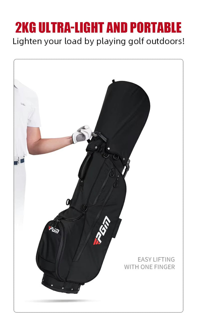 Men's PGM Lightweight Waterproof Golf Stand Bag - Black