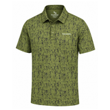 Men’s Abstract Texture Printed Golf Polo