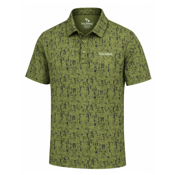 Men’s Abstract Texture Printed Golf Polo
