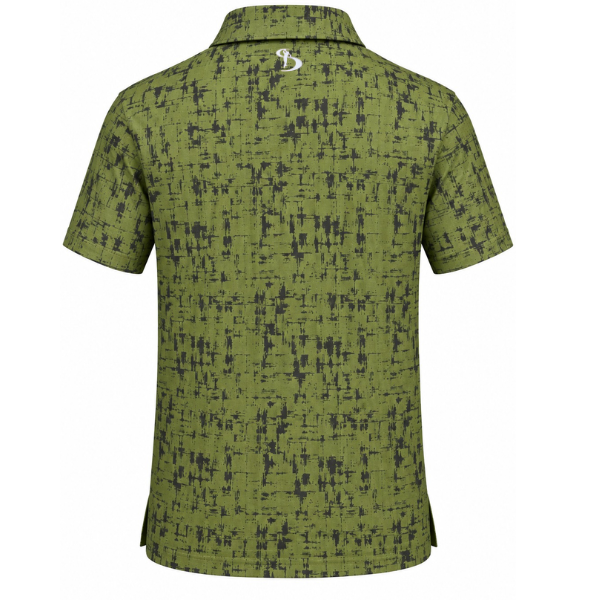 Men’s Abstract Texture Printed Golf Polo
