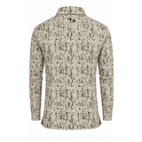 Men’s Abstract Texture Printed Long Sleeve Golf Polo