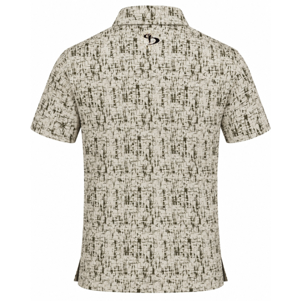 Men’s Abstract Texture Printed Golf Polo