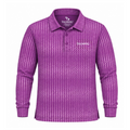 Men’s Chevron Printed Long Sleeve Golf Polo