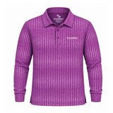 Men’s Chevron Printed Long Sleeve Golf Polo