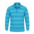 Men’s Chevron Printed Long Sleeve Golf Polo