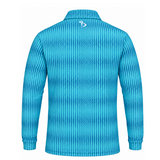 Men’s Chevron Printed Long Sleeve Golf Polo