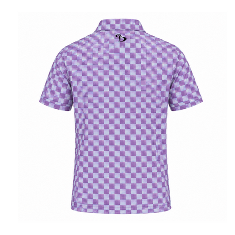 Men’s Check Print Performance Golf Polo