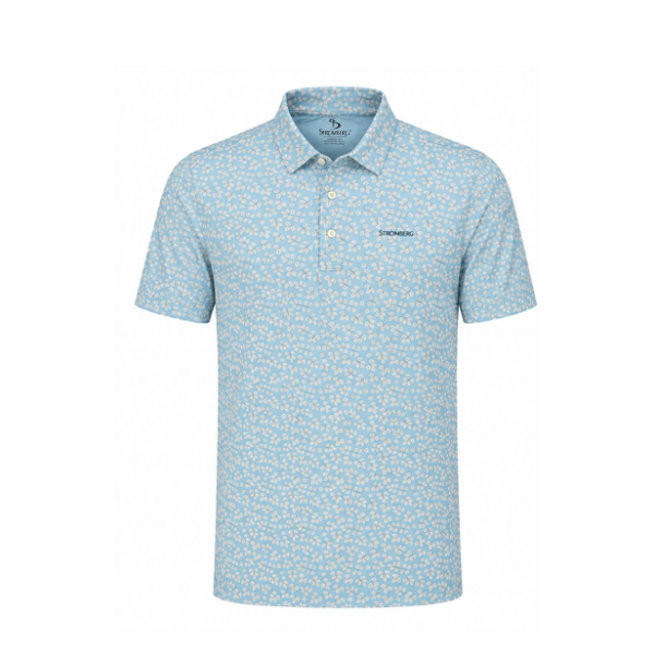Men’s Abstract Texture Printed Golf Polo