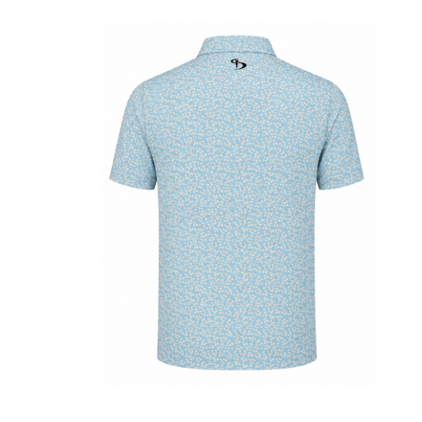 Men’s Abstract Texture Printed Golf Polo