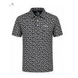 Men’s Abstract Texture Printed Golf Polo