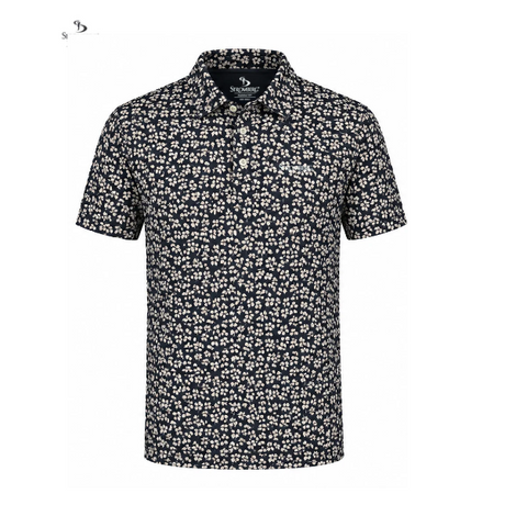 Men’s Abstract Texture Printed Golf Polo