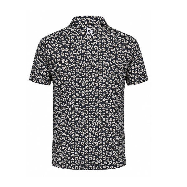 Men’s Abstract Texture Printed Golf Polo