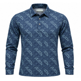 Energized Print Full Sleeve Golf Polo Shirt