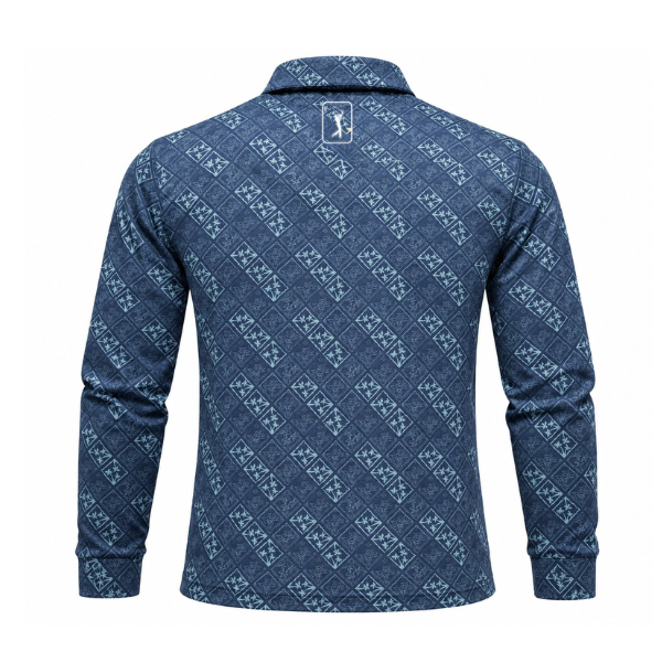 Energized Print Full Sleeve Golf Polo Shirt