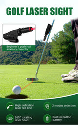 Golf indoor putter practice laser sight