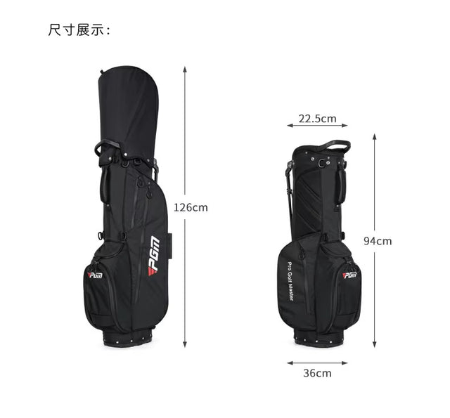 Men's PGM Lightweight Waterproof Golf Stand Bag - Black