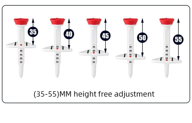 Adjustable Limit Ball Holder Aiming Assist 77mm Serve Length Tee 4 pieces/box