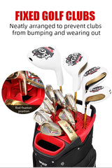 Golf Cart Bag - Lightweight, 14-Way Divider and Fixed Rack