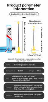 Golf Cutter Direction Indicator Swing Trainer Portable Magnetic Stainless Steel Golf Club Alignment Stick Correct Aim Lie Angle