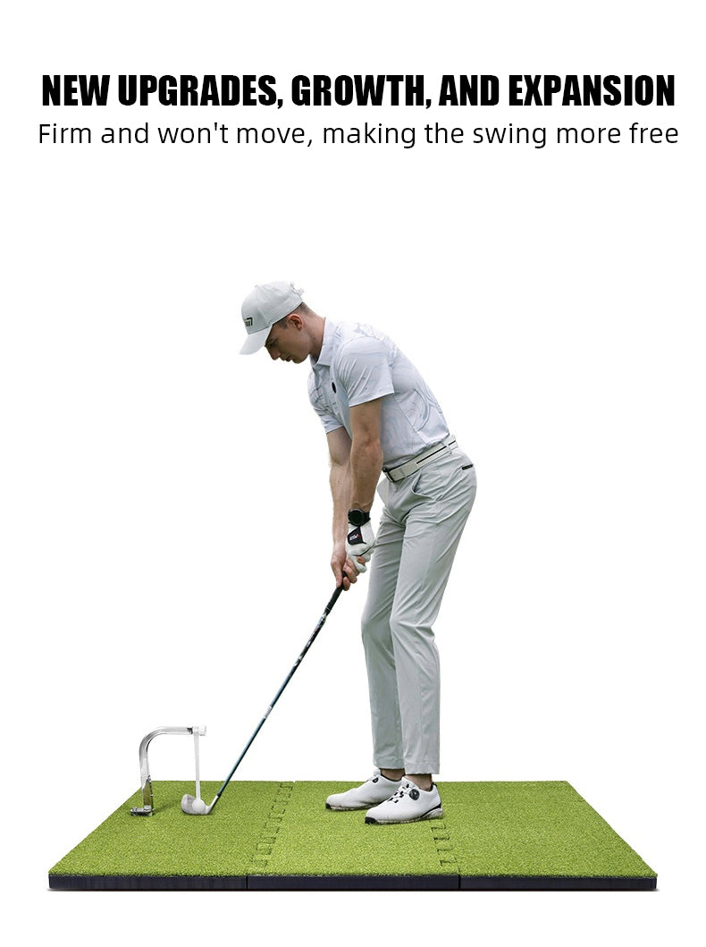 Sliceable Impact Pad Adjustable Height Golf Swing Trainer