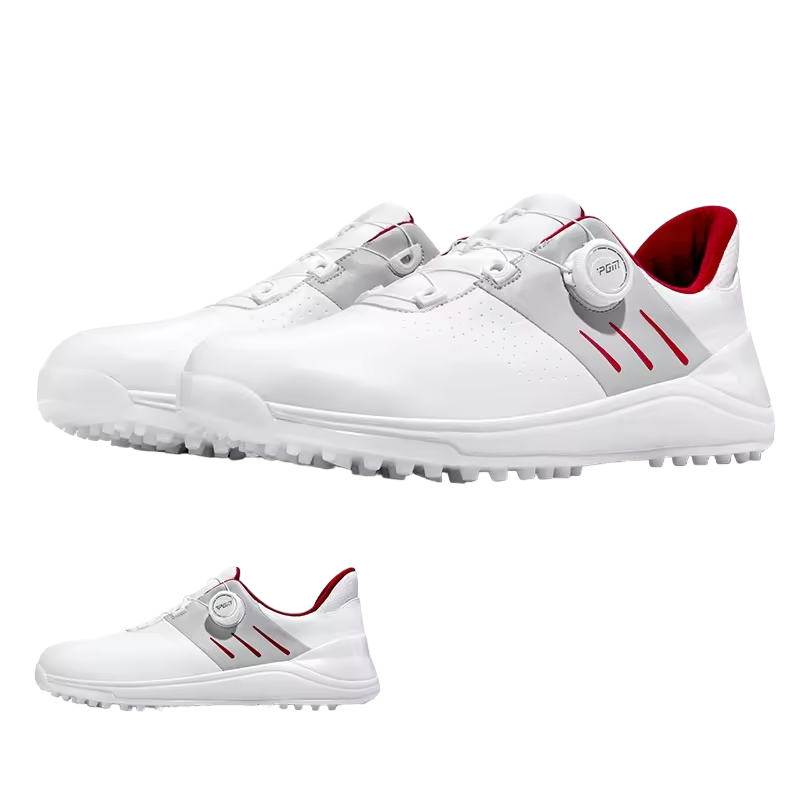 Men's PGM White Spikeless Waterproof Golf Shoes