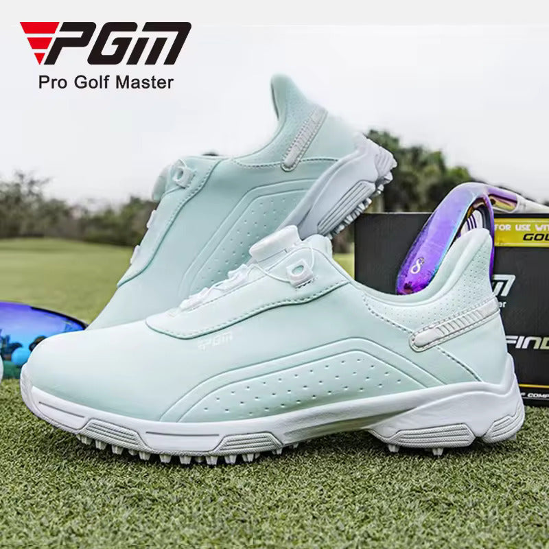 Women's Golf  Non-slip Spikes Twisted Lace Waterproof Golf Shoes