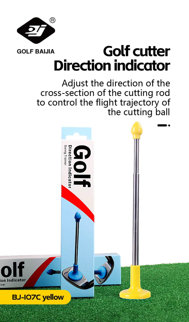 Golf Cutter Direction Indicator Swing Trainer Portable Magnetic Stainless Steel Golf Club Alignment Stick Correct Aim Lie Angle
