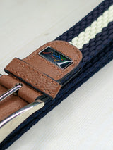 Men's Striped Stretchable Golf Braided Belt