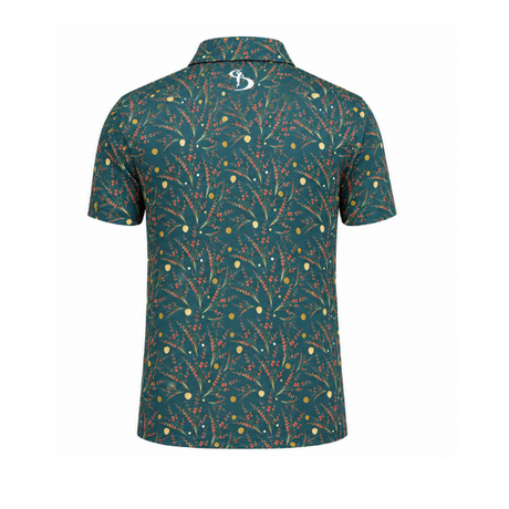 Men’s Botanical Print Stretchable Golf Polo
