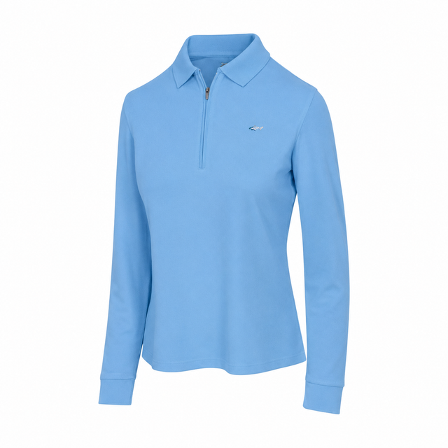 Women's Long Sleeve Classic Pique Polo T-Shirt