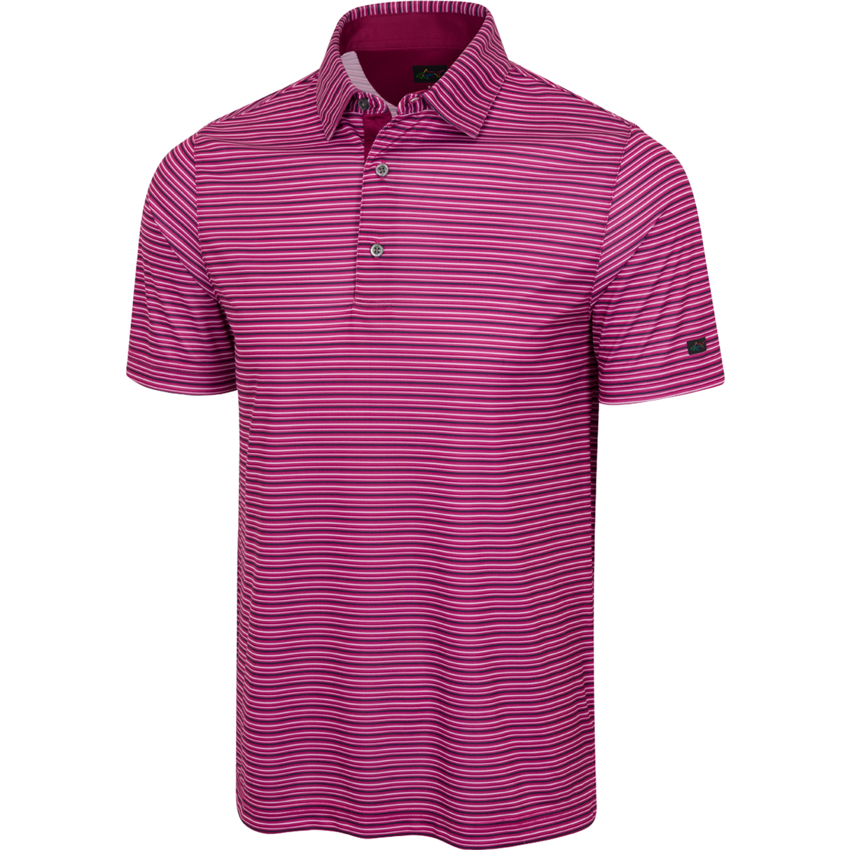 ML75 Holiday Stripe Polo - Garnet