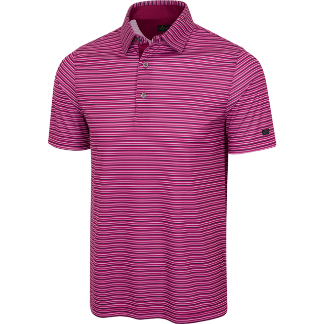 ML75 Holiday Stripe Polo - Garnet