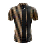 Men's Noir Gold Stripe Golf Polo